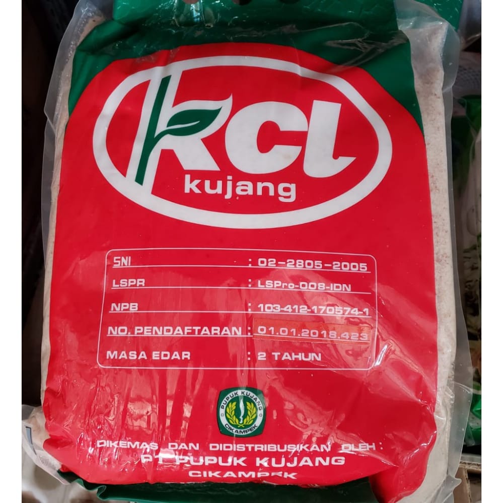 Pupuk KCL KUJANG 100% Original Kemasan Pabrik 5Kg