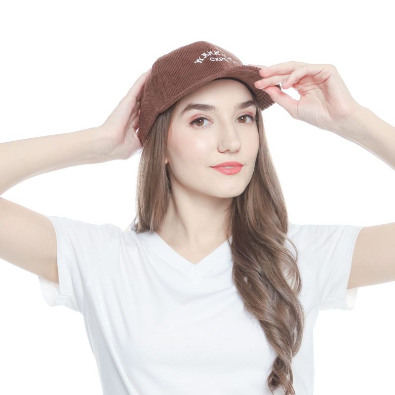 Short CAps Visors Wankbay Topi Distro Original - Visors Pendek Corduroy Pria/Wanita