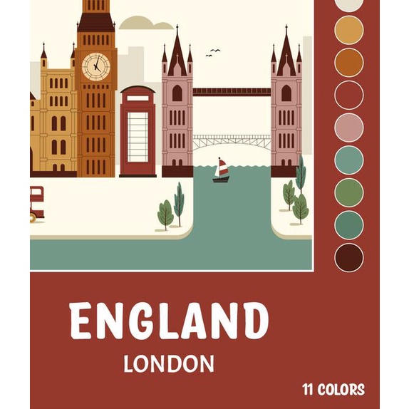 

London - Paint By Number 11 Color [City Series] | Painting Kit