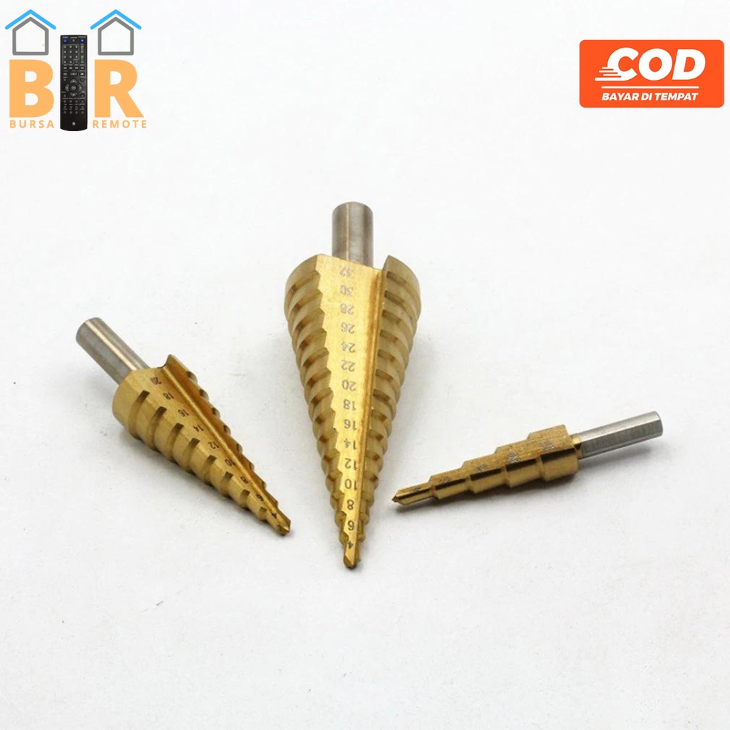Mata Bor Pagoda Spiral Multi Step Drill Hss Kerucut Tingkat Payung Titanium Coated 4-12 4-20 4-32