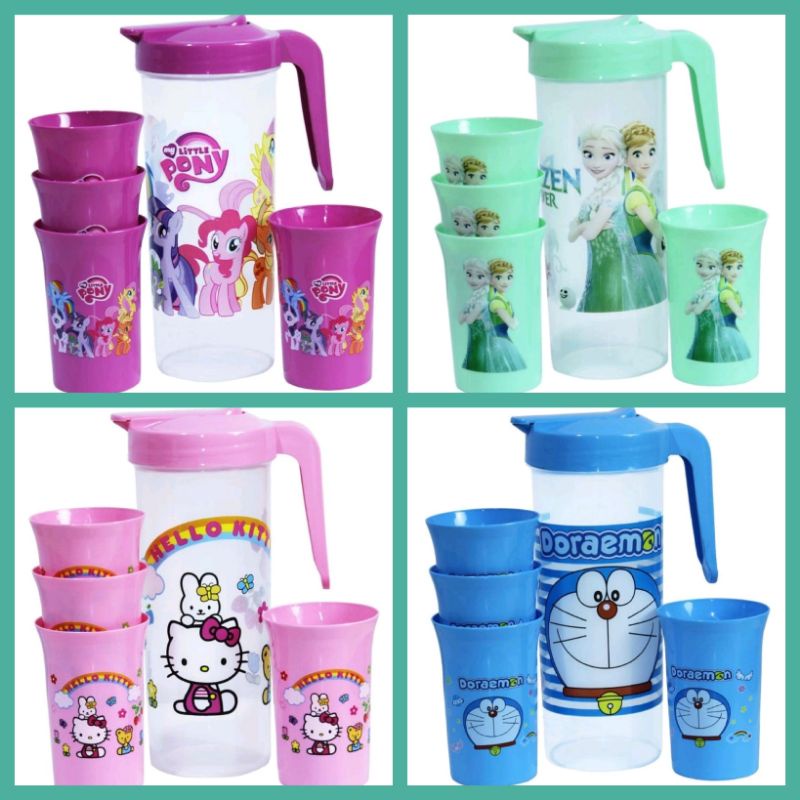 teko beranak  set plastik  5 IN 1