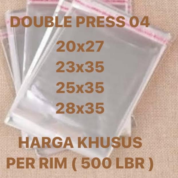 

500 PCS | 1 RIM PLASTIK OPP BAJU HIJAB 20x27 23x35 25x35 28x35 - 20x27