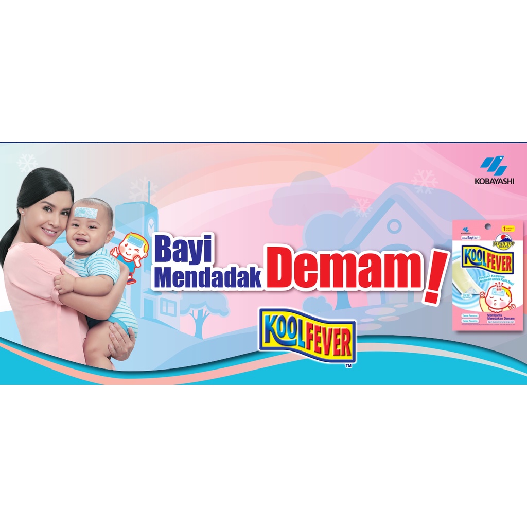 KOOLFEVER Kool fever Kompres Penurun Demam Cooling Patch Bayi Anak Dewasa / PUREKIDS Pure Kids Fever Free 1 Patch (1 Lembar) / 1 Box (4 Lembar)  - Plester Penurun Panas