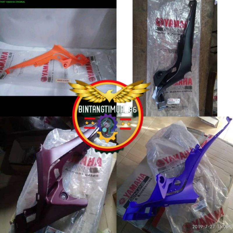 COVER SAYAP BAWAH KANAN JUPITER Z1 KANAN KIRI ,BIRU,HITAM,ORANGE,MERAH HATI ORIGINAL YGP 1DY