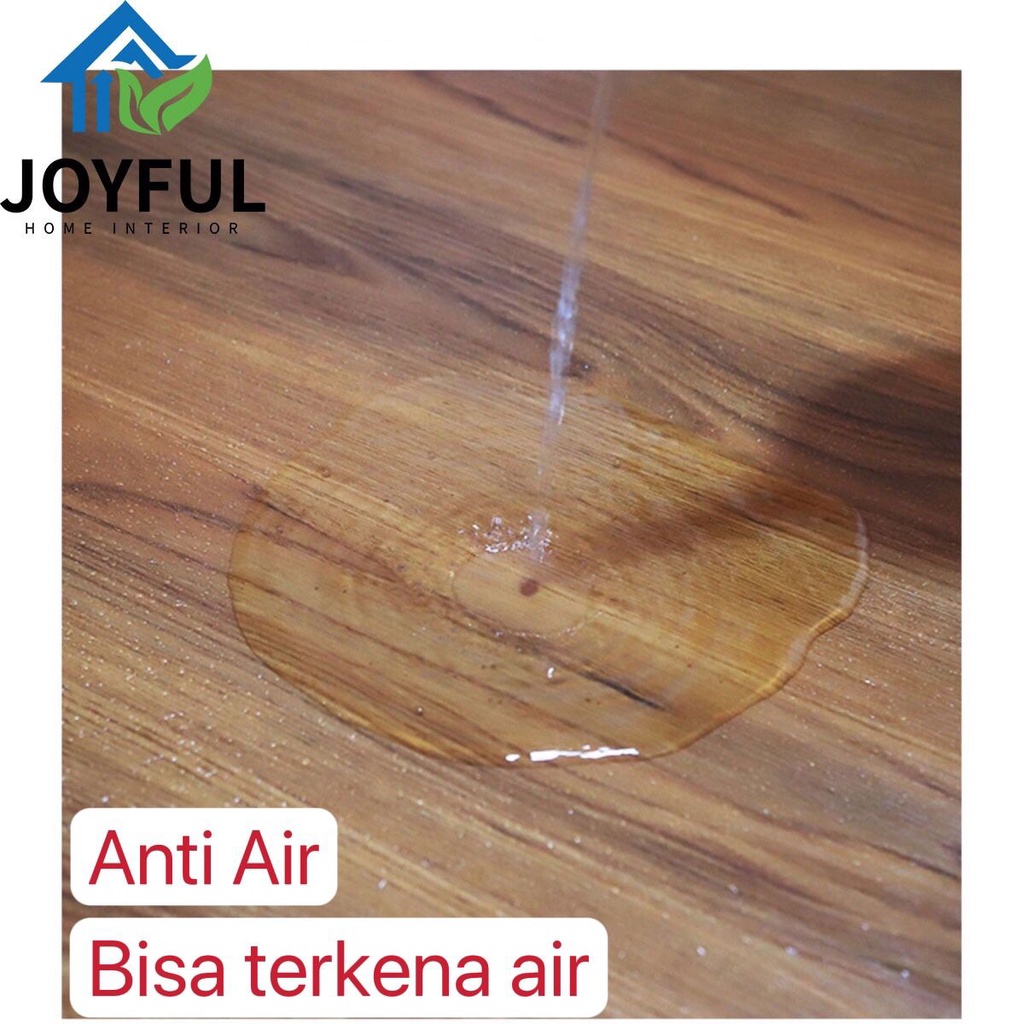Stiker Vinyl Lantai Motif Kayu •  91.4cmX15.2cm Dengan Lem • High Quality