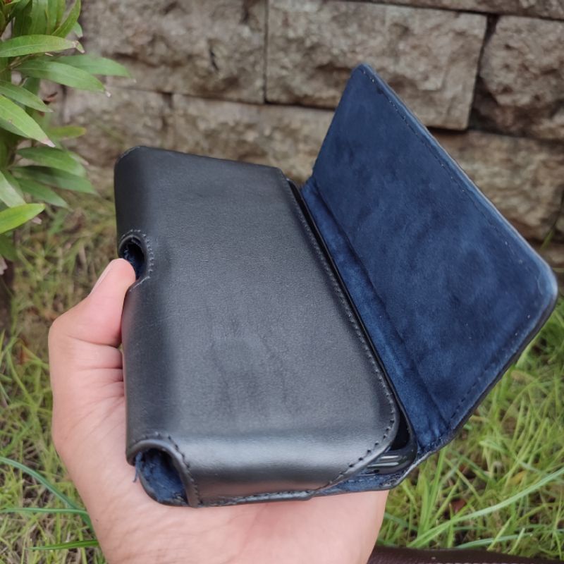 Dompet Hp Pinggang Kulit Sapi Asli Model Miring