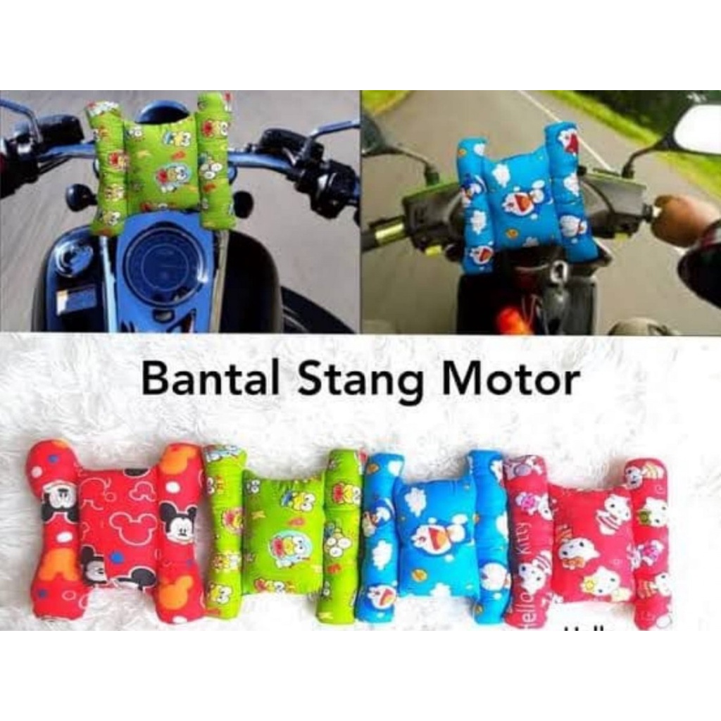 Bantal Stang Motor untuk segala jenis motor, empuk lengkap dengan 2 karet Real pict