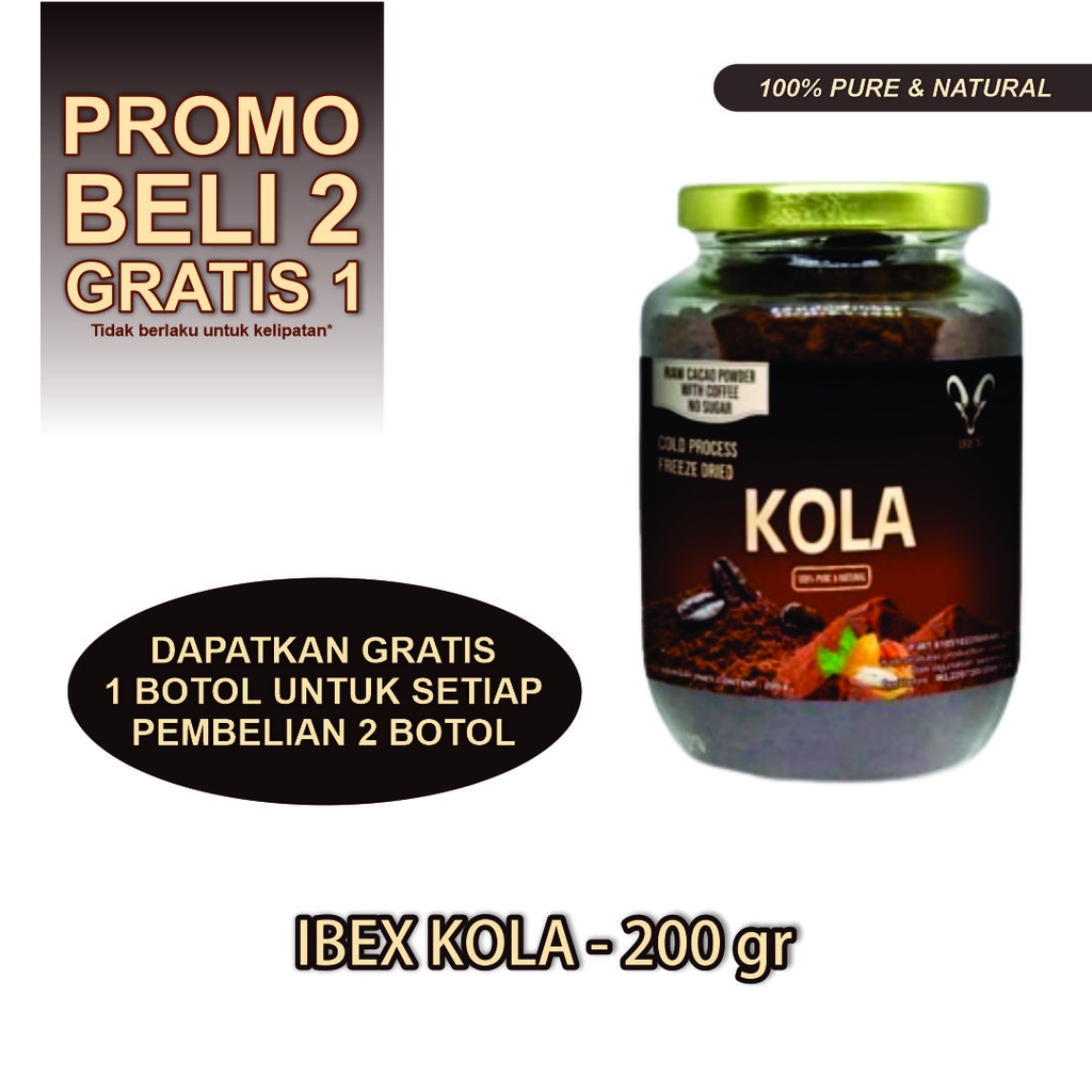 

Kola / Raw Cacao Powder with Coffee / Coklat Kopi 200gr - IBEX