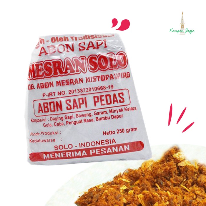 

Abon Mesran Solo Rasa Abon Sapi Pedas Oleh Oleh Khas Solo