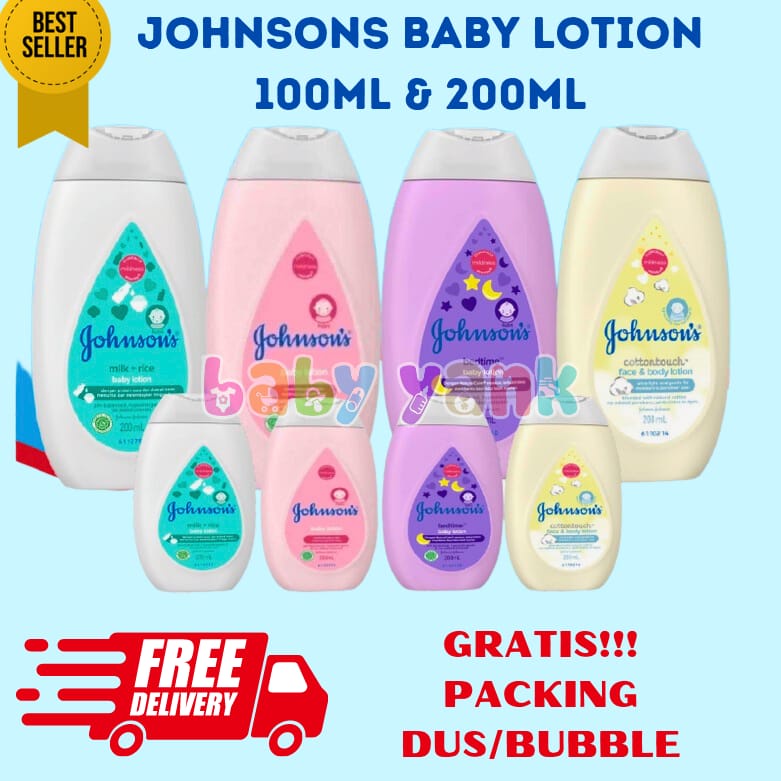 ♥BabyYank♥ Johnsons Baby Lotion CottonTouch Face &amp; Body / Milk Rice / Regular Pink / Bedtime 100ML 200ML