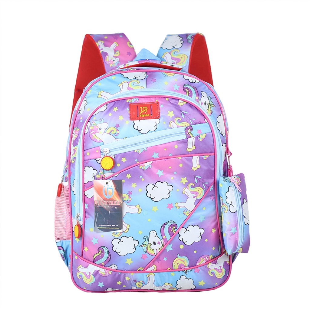 ✔OCEAN - Tas Ransel Anak Sekolah Little Pony Kuda Pony Pink Biru Tas Ransel Slot Laptop / TK / SD Pe