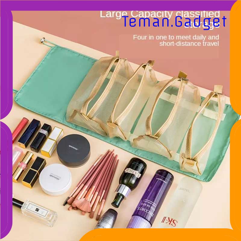 TG-TRV LEEGOO Tas Make Up 4 in 1 Roll Portable Organizer Make Up Pouch - LG041