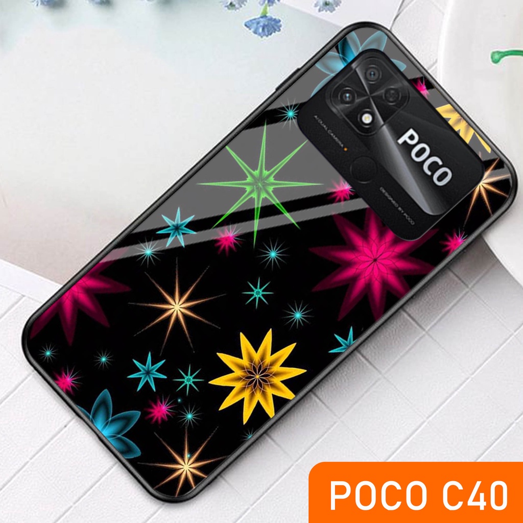 [A50] Softcase Glass Kaca Poco C40 - Case Hp Poco C40 - Casing Hp Poco C40 -
