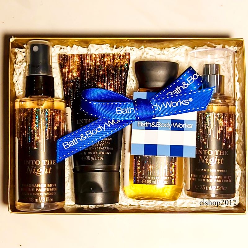 BBW INTO THE NIGHT GIFT SET PAKET FULLSIZE BATH &amp; BODY WORKS ITN