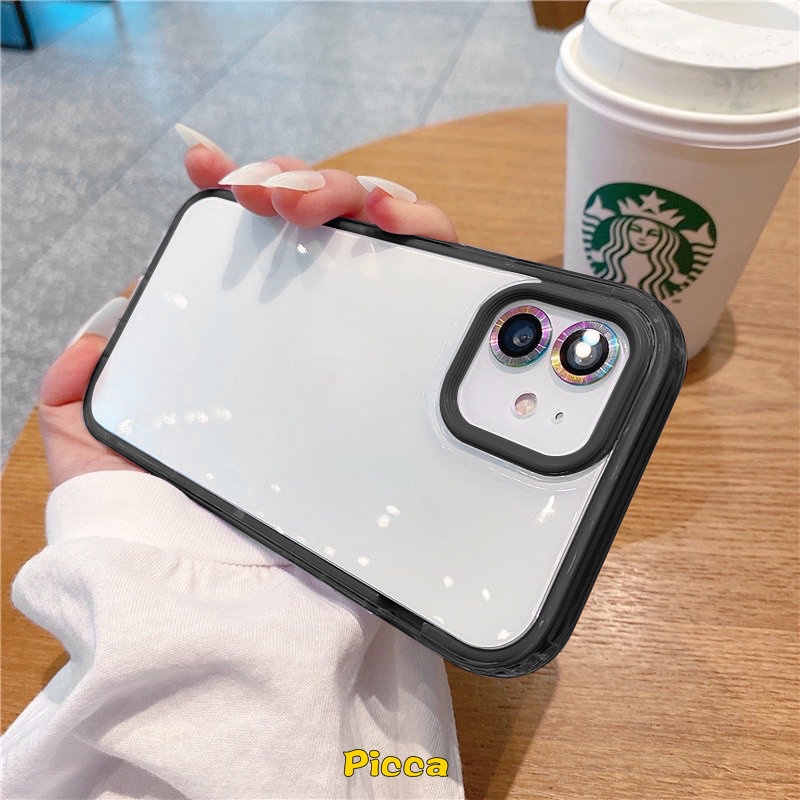 Soft Case Silikon Transparan 3 in 1 Warna Permen Untuk iPhone 11 14 Pro Max 7Plus 8Plus XR 14 Plus 12 13 Pro Max 6 6s 7 8 Plus X XS Max SE 2020