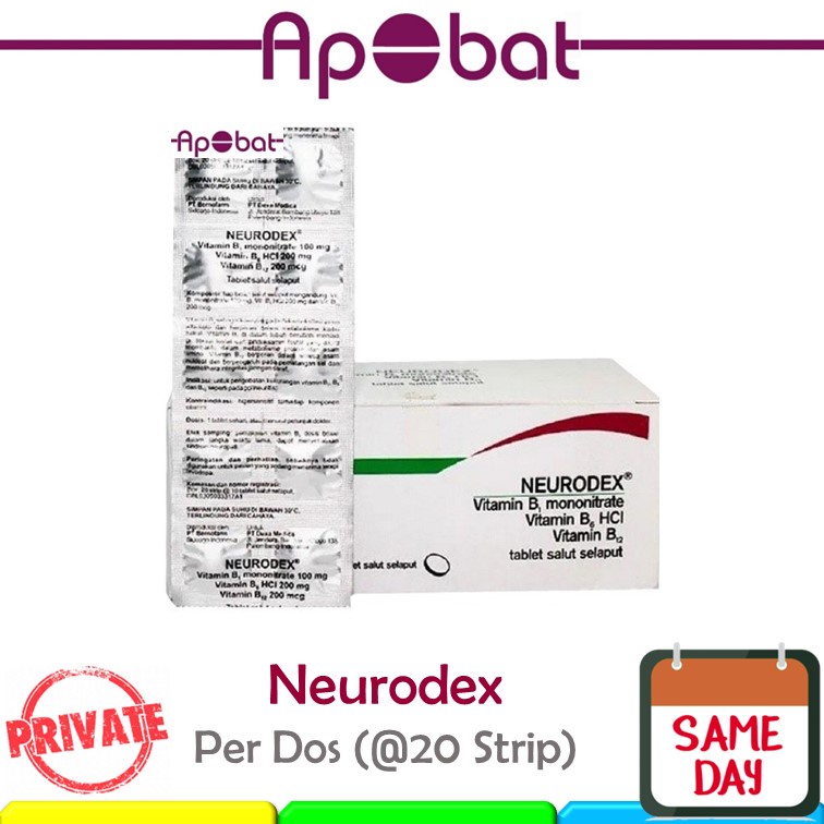 - ApObat - Neurodex DUS 200 Tablet Obat Vitamin B Komplex Komplex Complex Complek B1 B6 B12 Saraf Ne