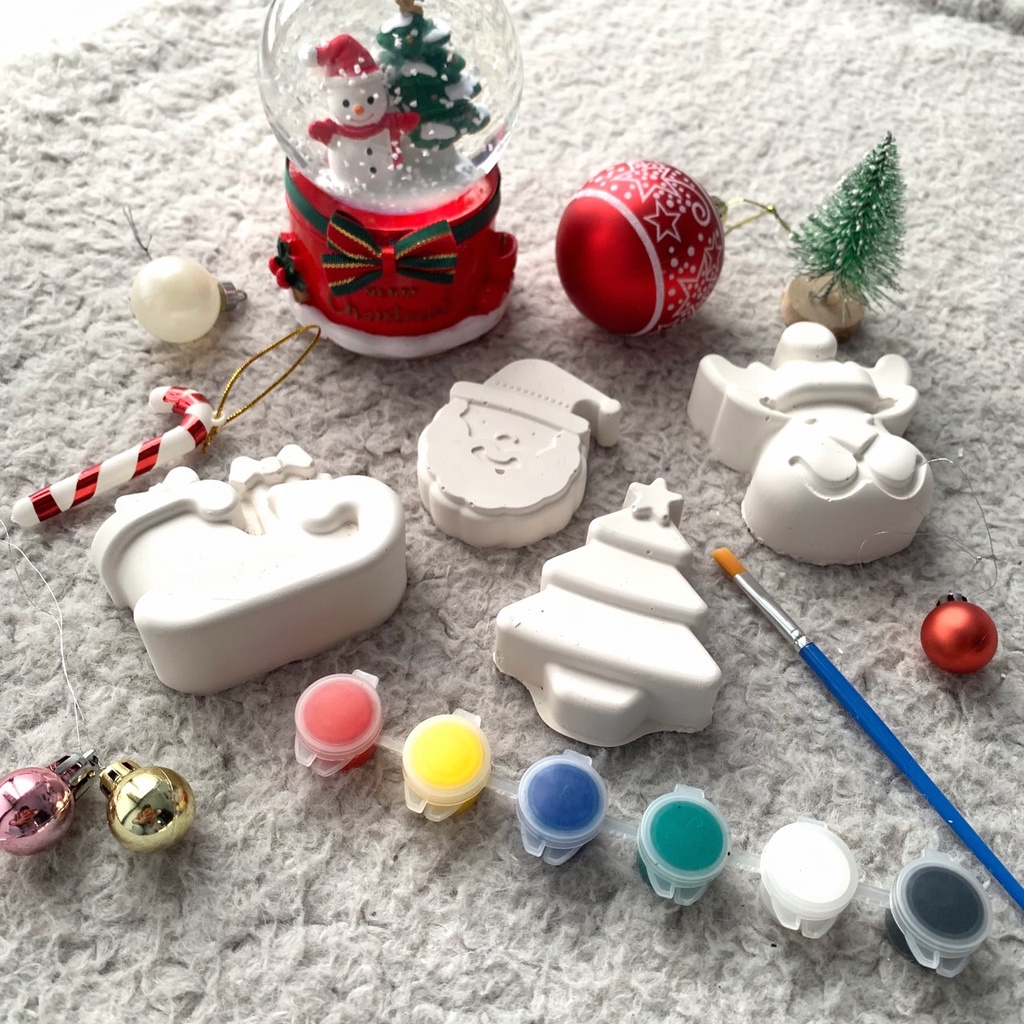 Zoetoys Paket Hemat Lukis Gypsum Painting Kit | Christmas Starter Kit Melukis | Bingkisan Hampers