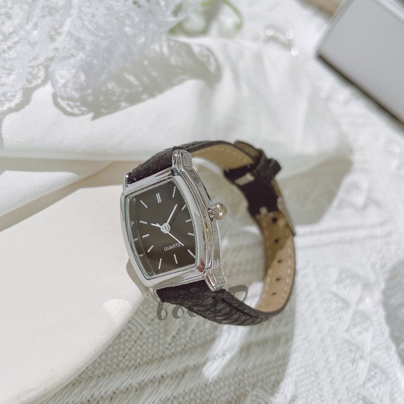 Jam Tangan Analog Wanita Quartz Dial Kotak Kecil Casual Fashion Wanita Simple JT 06