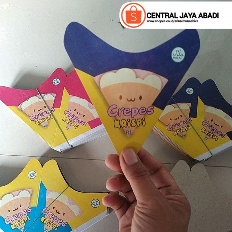 

300 LEMBAR KEMASAN CREPES PAPER CRAFT KERTAS LEKER CRISPY HIGH QUALITY BOX LEKKER WAFFLE CROFFLE PRODUK TERBARU SERI BARU | CENTRAL JAYA ABADI 775