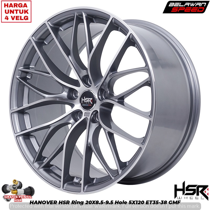 VELG MOBIL RACING RING 20 HSR HANOVER PCD 5X120 UNTUK BMW