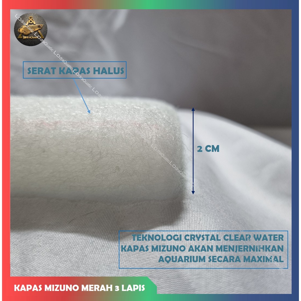 {KAPAS MIZUNO MERAH 3 LAPIS} KAPAS MIZUNO BY LODRAQUATIC FILTER AQUARIUM 3 LAPIS TEBAL AQUARIUM BUSA FILTER AQUARIUM UKURAN 30 x 10  FILTER AQUARIUM MEDIA FILTER KOLAM KAPAS UNDERGRAVEL FILTER UNDERGRAVEL KAPAS BUSA FILTER AQUARIUM FILTER AQUASCAPE