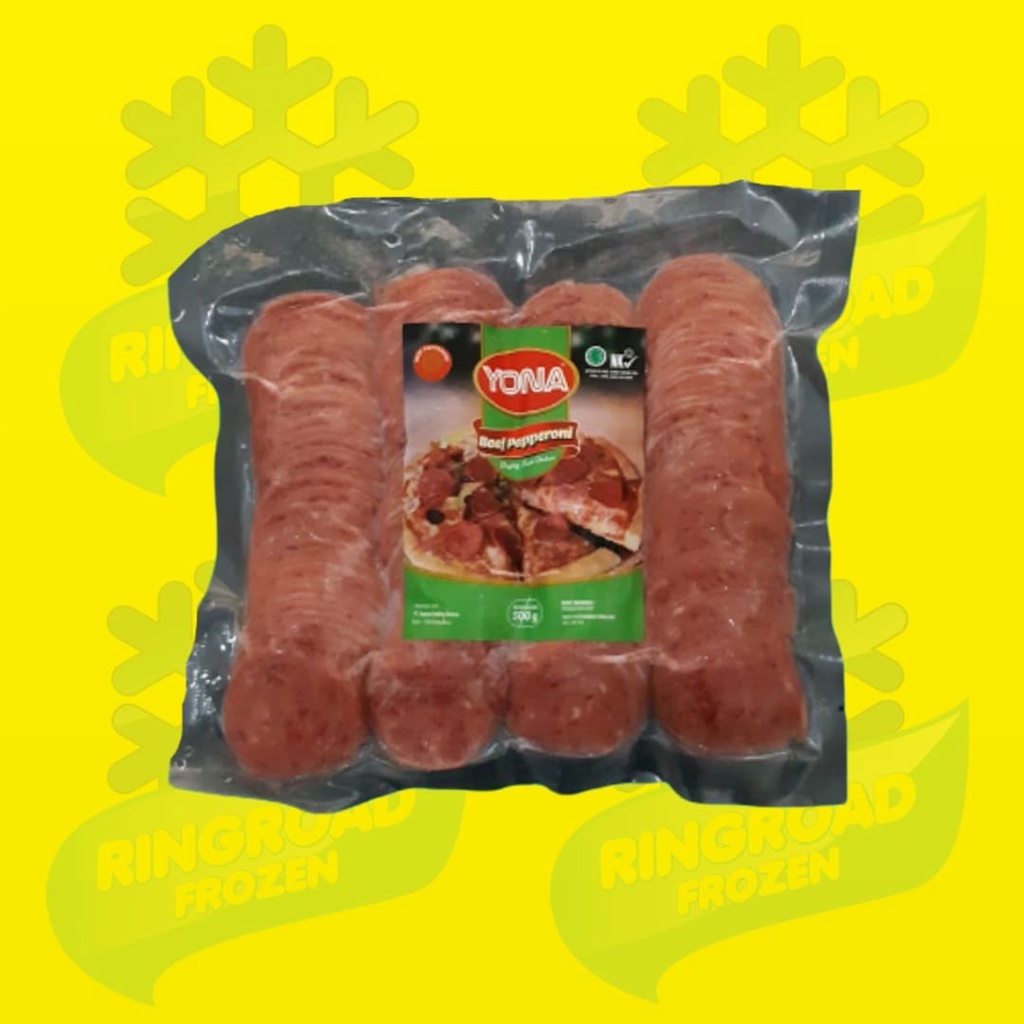 

YONA Beef Pepperoni 500 gr - Daging Sapi Irisan untuk topping