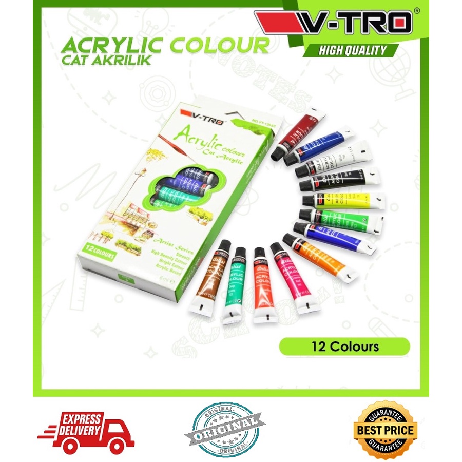

CAT ACRYLIC 12 WARNA / CAT ACRYLIC MURAH / CAT KANVAS