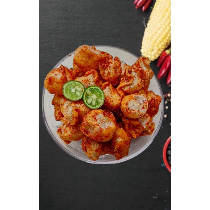 

Siomay mini pedas siomay bustik siomay kering makanan pedas siomay mini 500gr