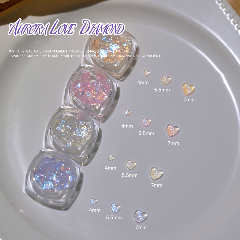 MSY Hiasan Kuku 3d Nail Untuk Aksesoris Nail Art/Manicure Charms Berlian/Aurora Love Decoration Crystal Nail Art