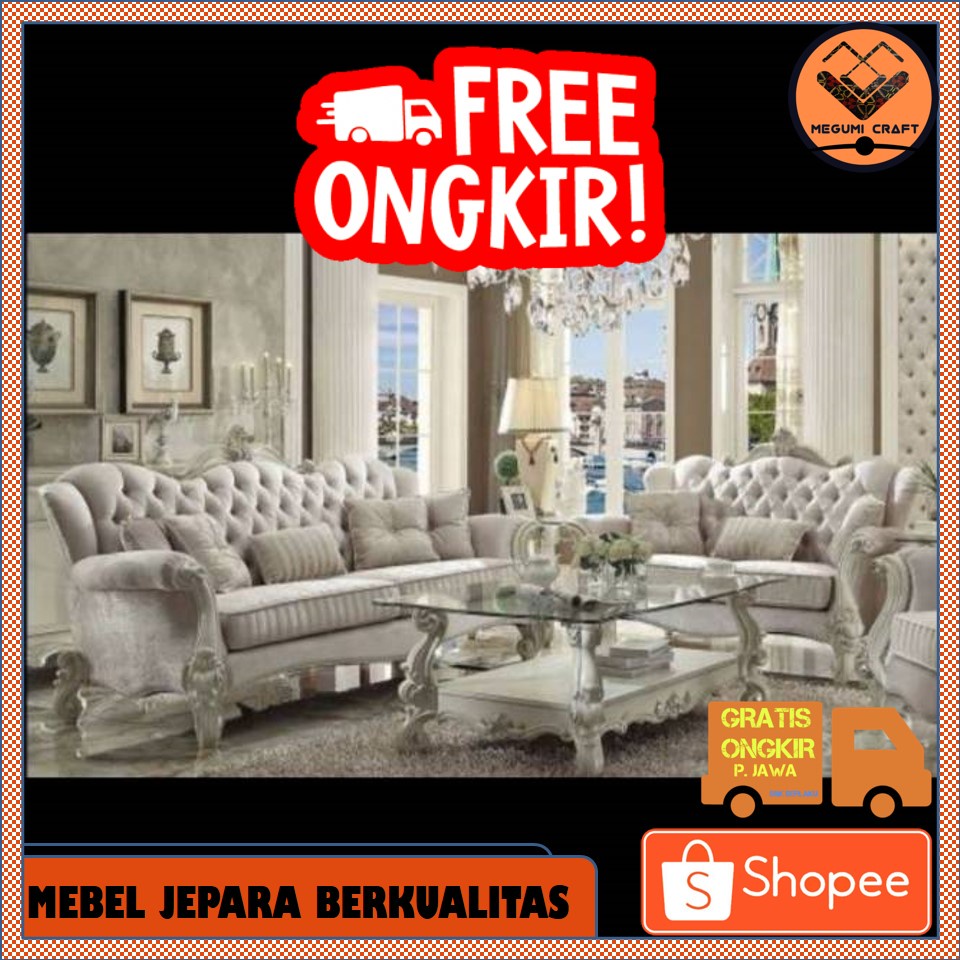 Kursi tamu mewah jepara Kursi Tamu Sofa Bellagio Kopper Full Ukir Jepara Mewah Sofa Bellagio Tamu Ja
