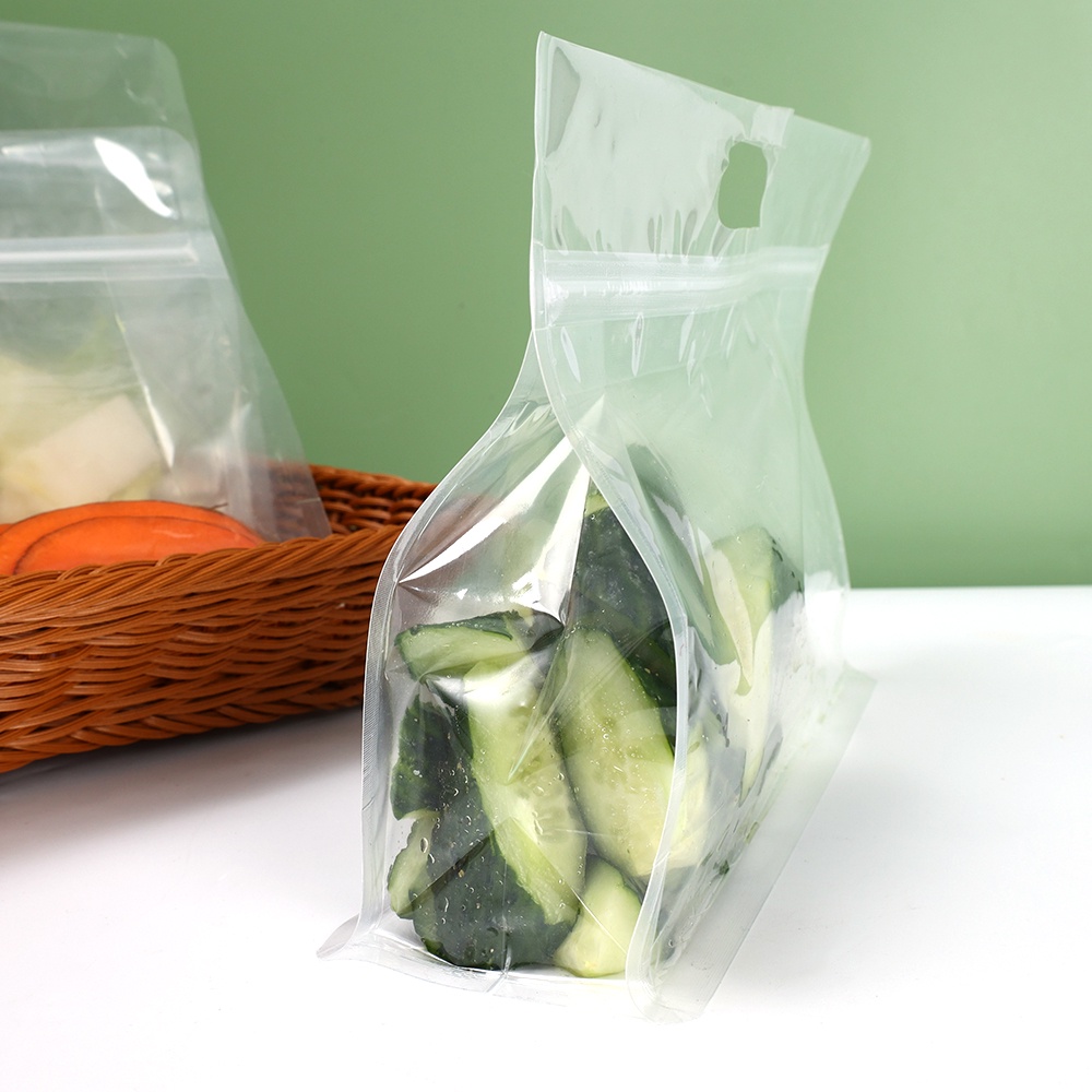 Tas Penyimpanan Makanan Bahan Silikon BPA Free Anti Bocor Dengan Ziplock Dapat Digunakan Kembali