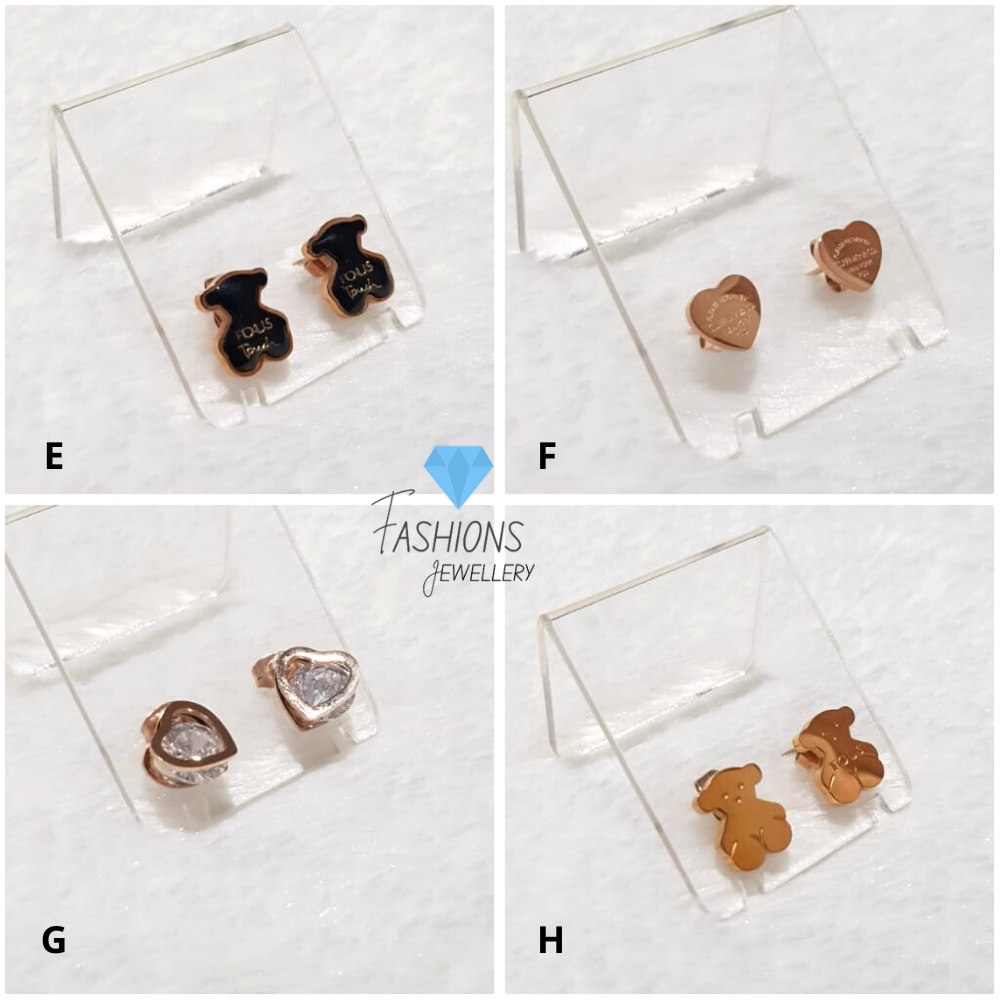 Giwang titanium Rose Gold fashion