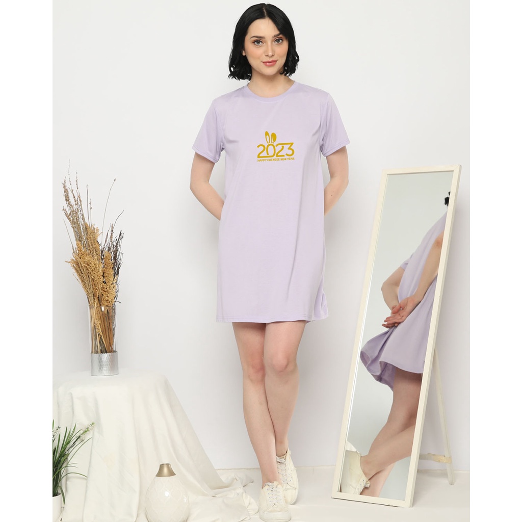 YOURSTYLE1119 - BASIC MINI DRESS 2023 IMLEK 2023 CNY TUNIK OVERSIZE TSHIRT KEKINIAN OVERSIZE