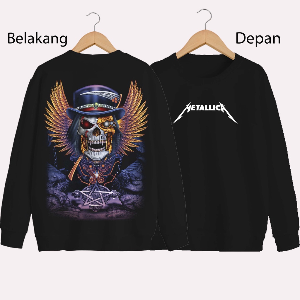 SWEATER UNISEX DB METALICA PRIA DAN WANITA SWEATER JUMBO