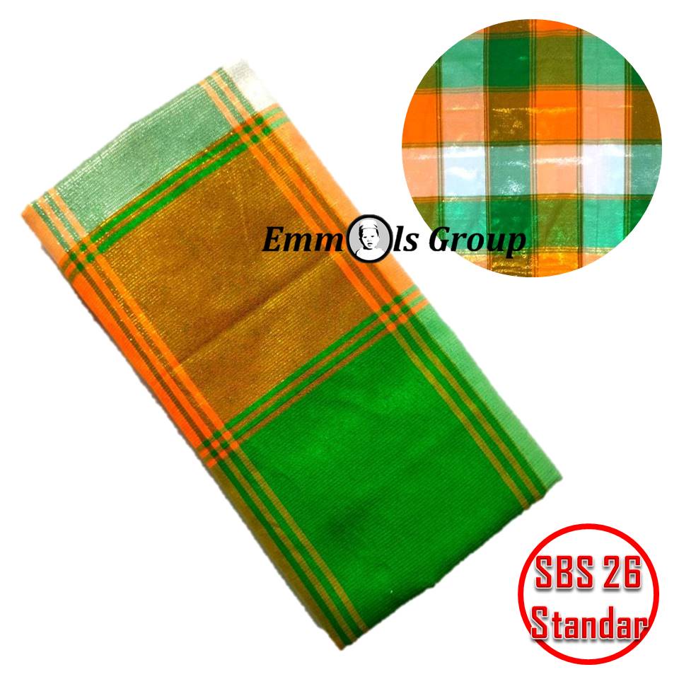 [COD] Kain Sarung Kotak-kotak KDI Kain Tenun Bugis Sengkang Type SBS 26 Standar Terbaru Warna Hijau