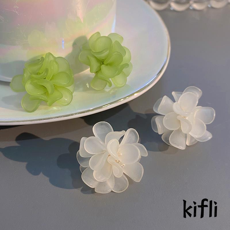 Anting S925 Silver Bentuk Bunga Camellia Untuk Musim Panas