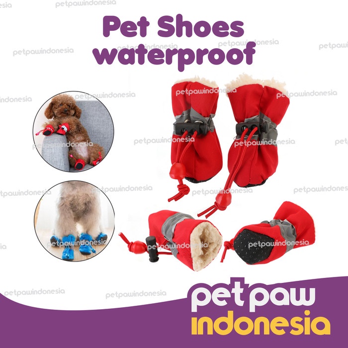 Sepatu Anjing Kucing Waterproof Anti Slip / Cat Dog Shoes