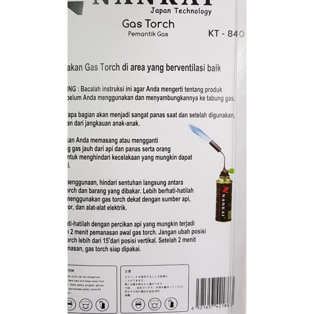 Gas Torch Alat kepala Las korek Tabung BESI TEMBAGA Gas KT 840 Nankai