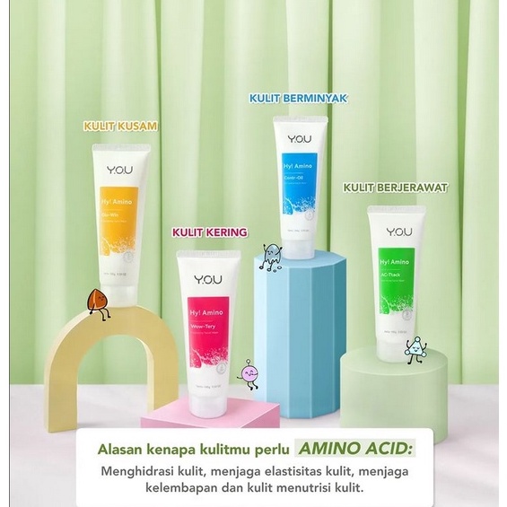 You amino low pH cleansing mousse | Hy! Amino Facial Wash | Brightening | Hydrating | Anti Acne | Oil Control 100g