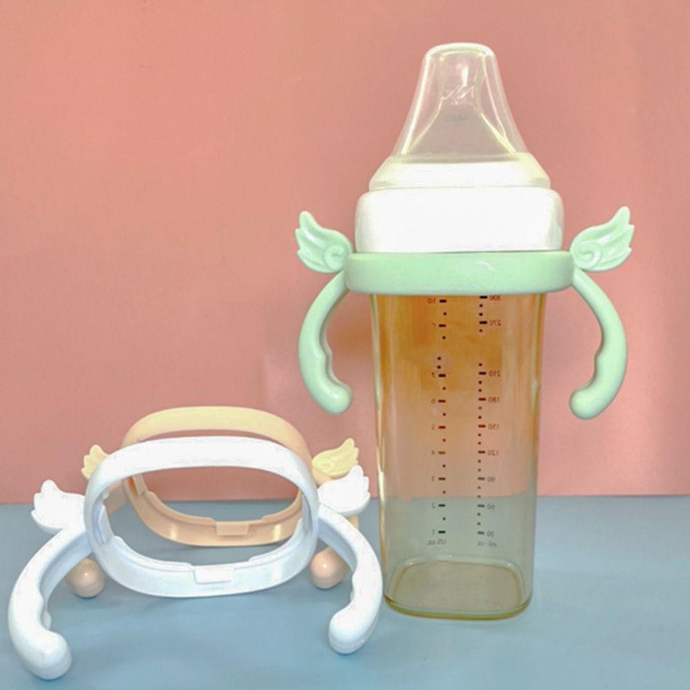 Suyo 3pcs Gagang Botol Bayi Gelas Air Silikon Cangkir Minum Anti Bocor