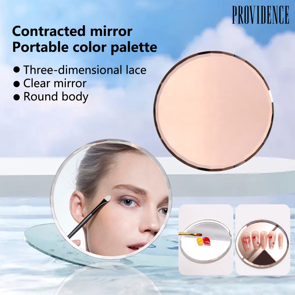 Providence Palet Display Warna Kutek Bentuk Bulat Motif Lace Untuk Nail Art / Manicure DIY