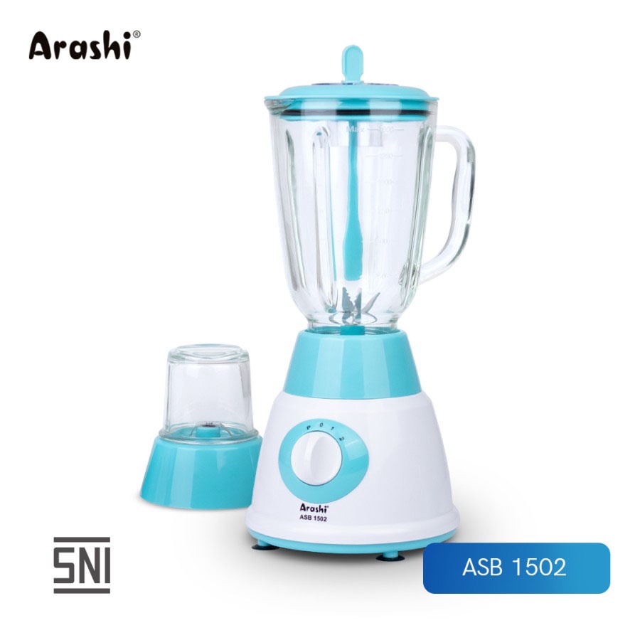 Arashi Stand Blender ASB1502 Pelumat/ Jar Kaca/ 3 Mode Kecepatan