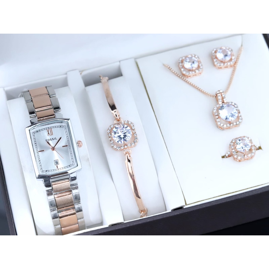 BEST SELLER JAM TANGAN WANITA FS J80 TALI RANTAI TANGGAL AKTIF DM 2.3CM PAKET FREE ACC, BOX &amp; BATERAI || JAM TANGAN FASHION WANITA JAM TANGAN CEWEK MURAH