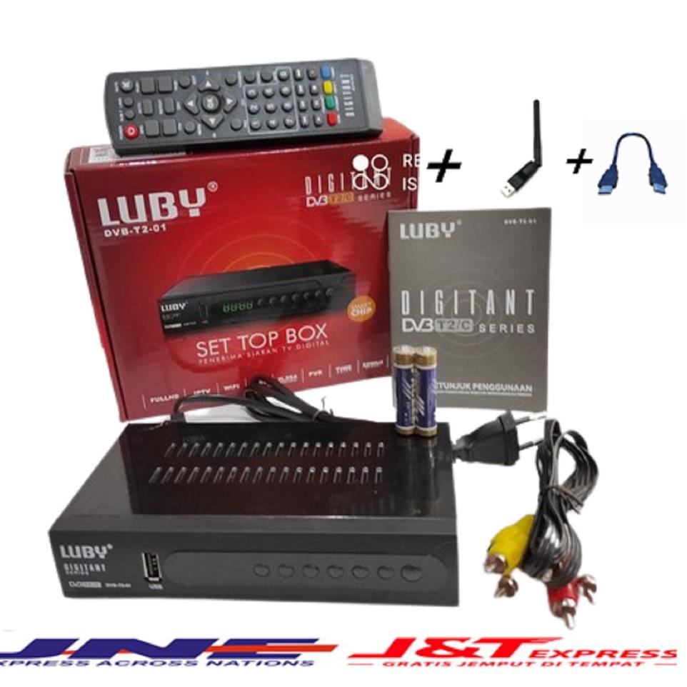 Stok Terbatas Luby Set Top Box DVBT2/C Receiver TV STB Digital DVB T2-01 ORI - 1setbox lihat varian