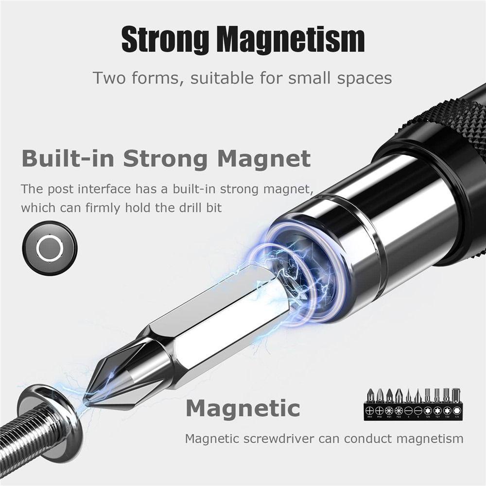 [Elegan] Magnetic Pivoting Drill Bit Holder Adjustable Obeng Ekstensi Magnetic Screwdriver Bit Magnetic Bit Tip Holder