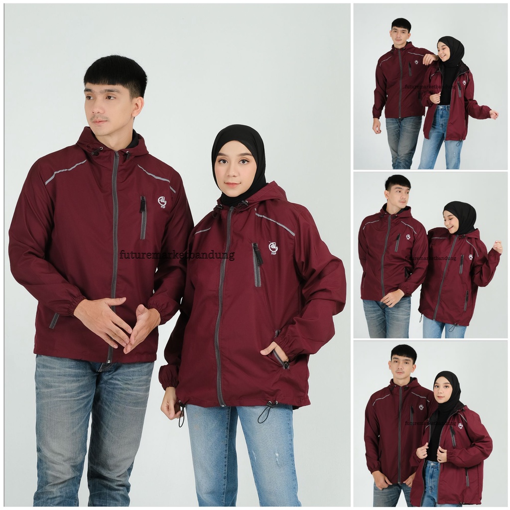 Jaket Couple Parasut Jumbo Waterproof Original FCF DENALI Size M L XL XXL / Jaket Gunung Pria Waterproof FCF