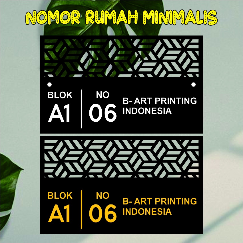 Papan Nomor Rumah Akrilik | Nomer Rumah Akrilik | No Rumah Akrilik | Nomor Rumah Acrylic nomor rumah akrilik type aesthetic minimalis modern laser cutting + pen stainless water proof