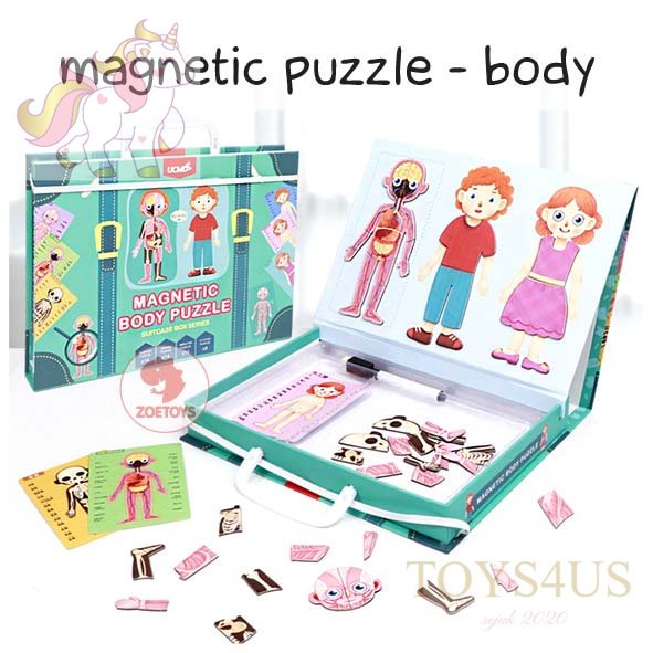Toys4Us - Zoetoys Magnetic Puzzle Life Cycle Words Add Body Traffic Time Bin Sorting UCMD Suitcase |
