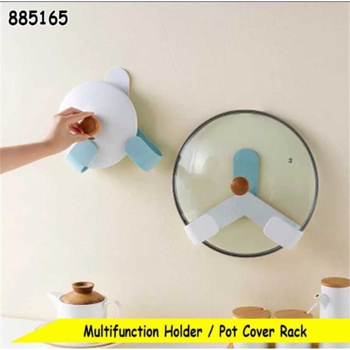 Rak Simpan Tutup Panci Holder Gantungan Tutup Panci Tempel Dinding Serbaguna - Multifuction Holder / Pot Cover Rack