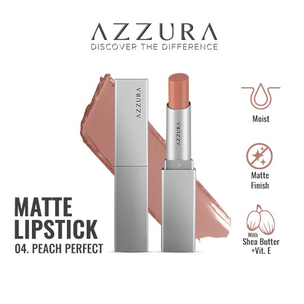 AZZURA Matte Lipstick with Vitamin E dan Shea Butter